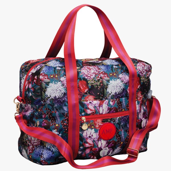 CEDON Travel Bag de Luxe Blumenbouquet mit Initialen Patch