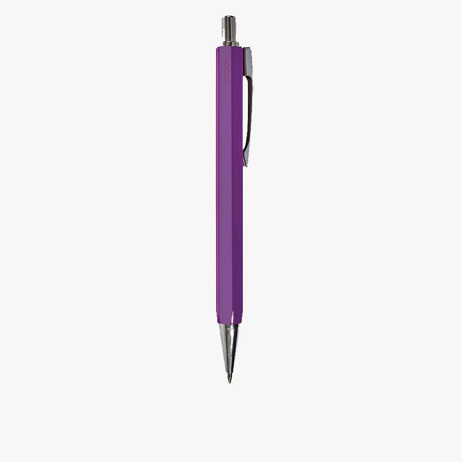 10 Stück Transparente Kugelschreiber Violett 